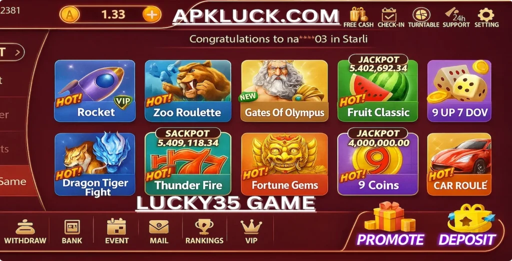 LUCKY 35 GAME