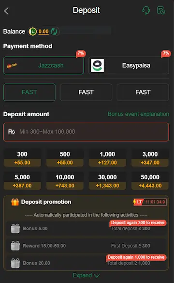 KC99 Deposit Options